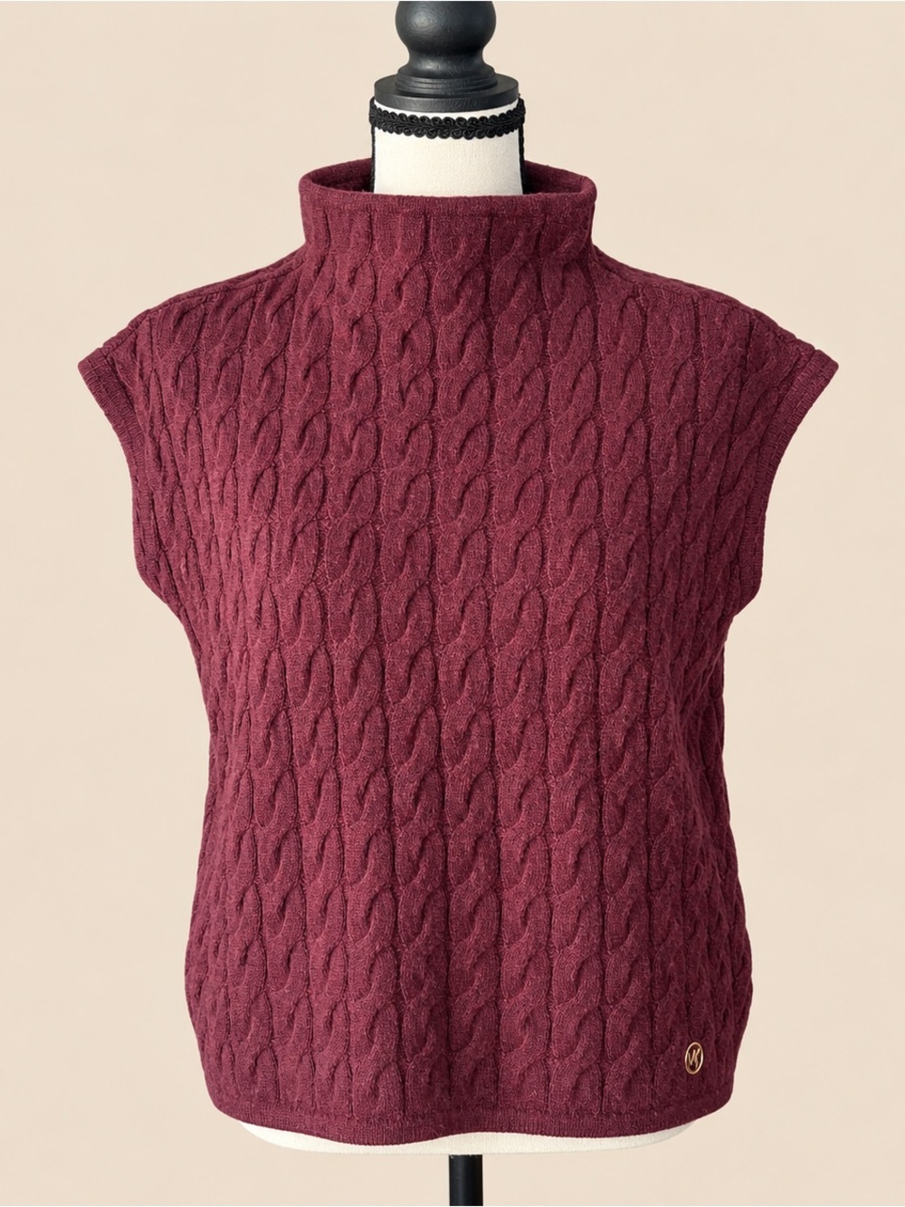 Michael Kors Burgundy Funnel Neck Sweater S